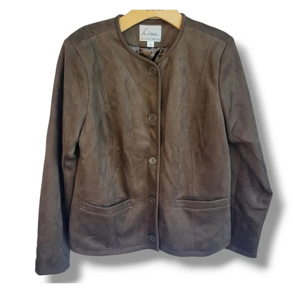 Linea by Louis Dell’Olio Women's vintage Brown Suede Jacket - size 8 - Picture 1 of 8